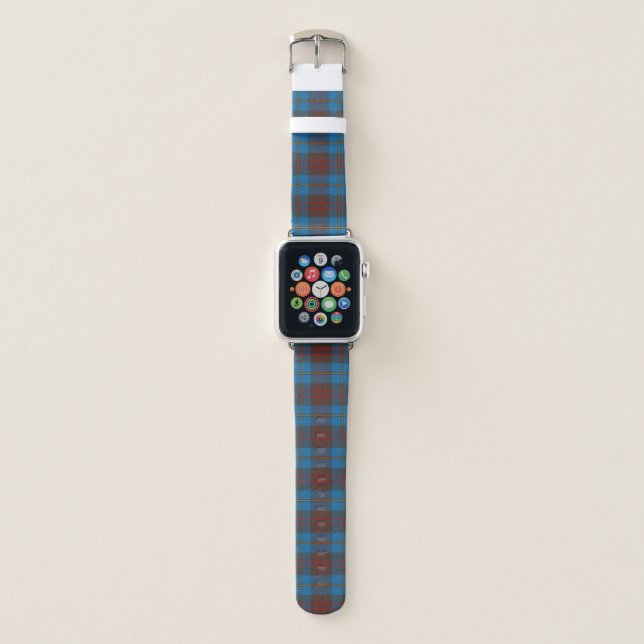 Scottish Clan Cameron Hunting Tartan Plaid Apple Watch Band (Front)