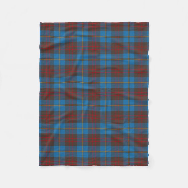 Scottish Clan Cameron Hunting Tartan Plaid Fleece Blanket (Front)