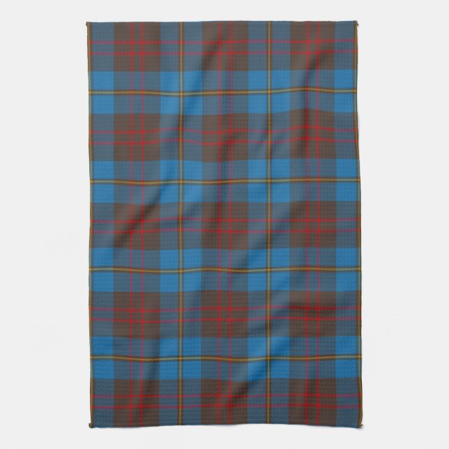 Scottish Clan Cameron Hunting Tartan Plaid Kitchen Towel (Vertical)