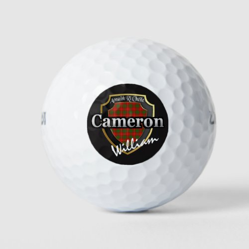 Scottish Clan Cameron Personalize Your Name Golf Balls