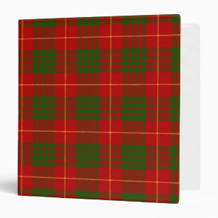 Scottish Clan Cameron Tartan Plaid 3 Ring Binder