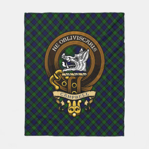 Scottish Clan Campbell Badge and Crest Fleece Blanket
