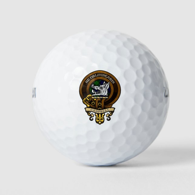 Scottish Clan Campbell Badge and Crest  Golf Balls (Front)