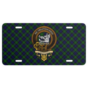Scottish Clan Campbell Badge and Crest License Plate