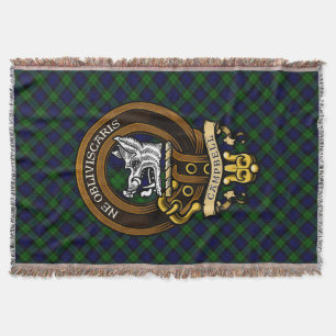 Scottish Clan Campbell Badge and Crest Throw Blanket