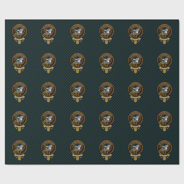 Scottish Clan Campbell Badge and Crest  Wrapping Paper (Seam)