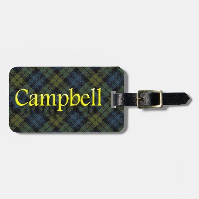 Scottish Clan Campbell Luggage Tag (Front Horizontal)