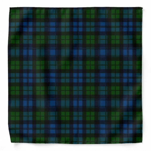 Scottish Clan Campbell Military Tartan Plaid Bandana (Front)