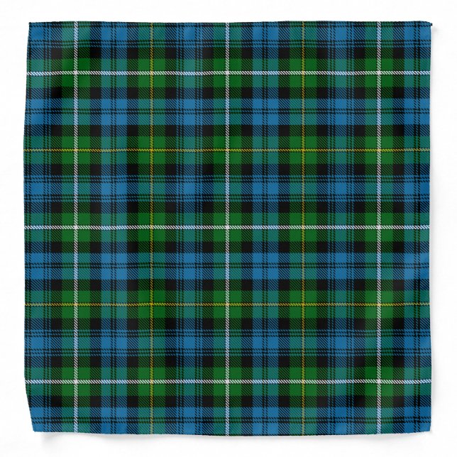 Scottish Clan Campbell Of Argyll Tartan Plaid Bandana (Front)