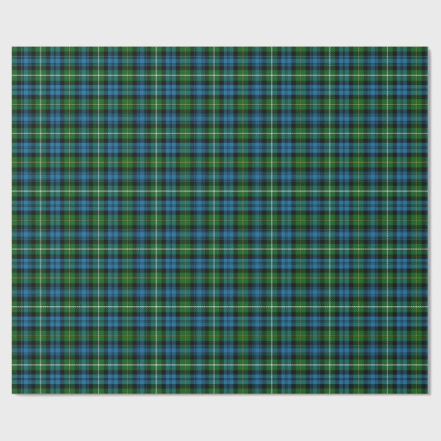 Scottish Clan Campbell Of Argyll Tartan Plaid Wrapping Paper (Flat)
