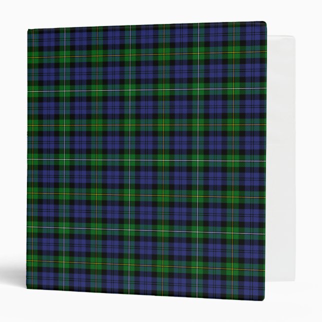 Scottish Clan Campbell of Loudoun Tartan Plaid 3 Ring Binder (Front/Inside)