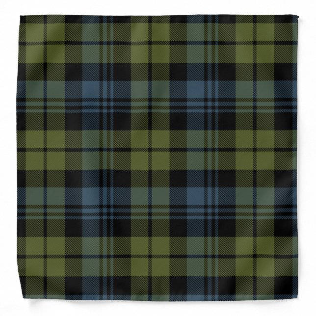 Scottish Clan Campbell Tartan Plaid Bandana (Front)