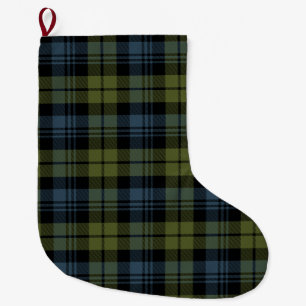 Scottish Clan Campbell Tartan Plaid Large Christmas Stocking