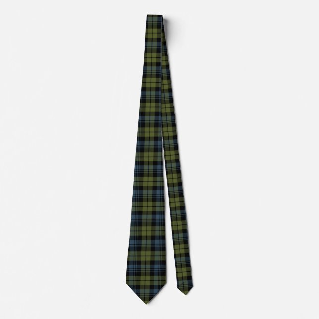 Scottish Clan Campbell Tartan Plaid Neck Tie (Front)