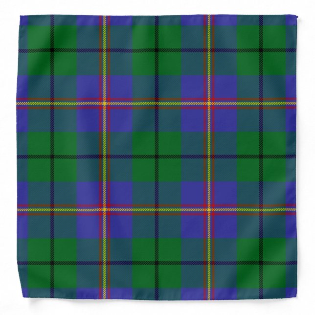 Scottish Clan Carmichael Tartan Plaid Bandana (Front)