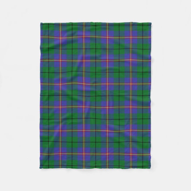 Scottish Clan Carmichael Tartan Plaid Fleece Blanket (Front)
