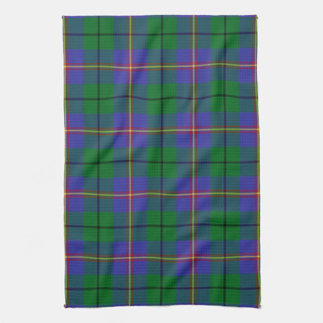 Scottish Clan Carmichael Tartan Plaid Kitchen Towel (Vertical)