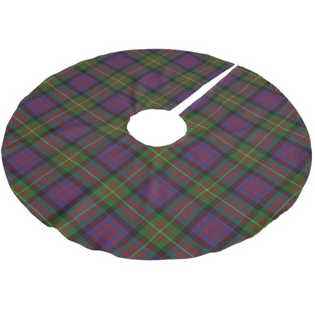 Scottish Clan Carnegie Tartan Brushed Polyester Tree Skirt (Angled)