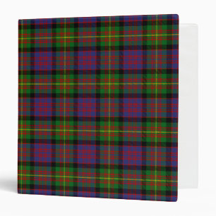 Scottish Clan Carnegie Tartan Plaid 3 Ring Binder