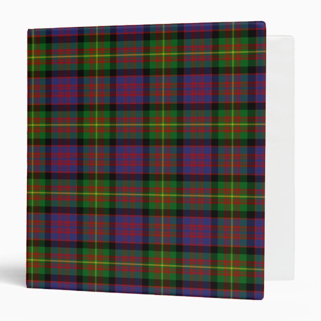 Scottish Clan Carnegie Tartan Plaid 3 Ring Binder (Front/Inside)