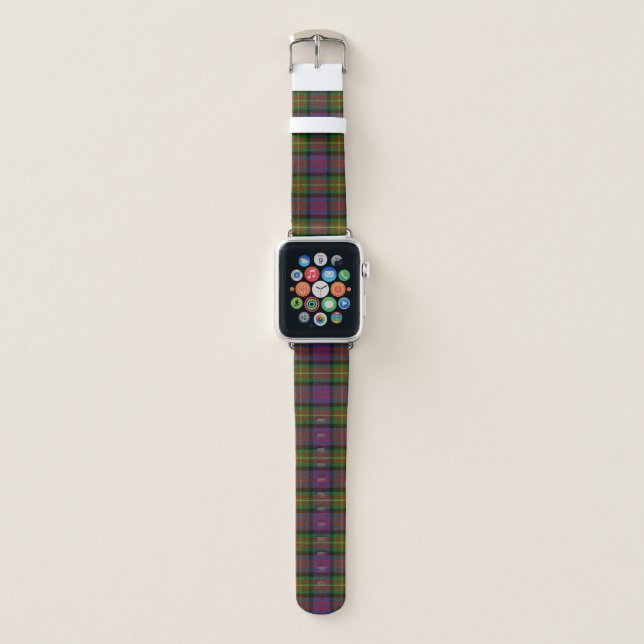 Scottish Clan Carnegie Tartan Plaid Apple Watch Band (Front)
