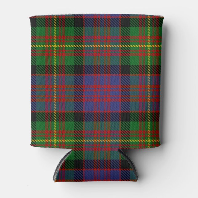 Scottish Clan Carnegie Tartan Plaid Can Cooler (Front)