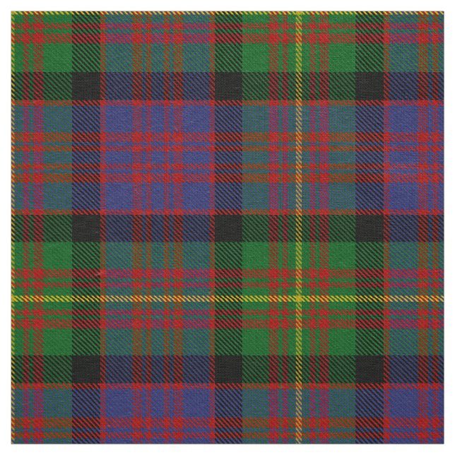 Scottish Clan Carnegie Tartan Plaid Fabric (Swatch)