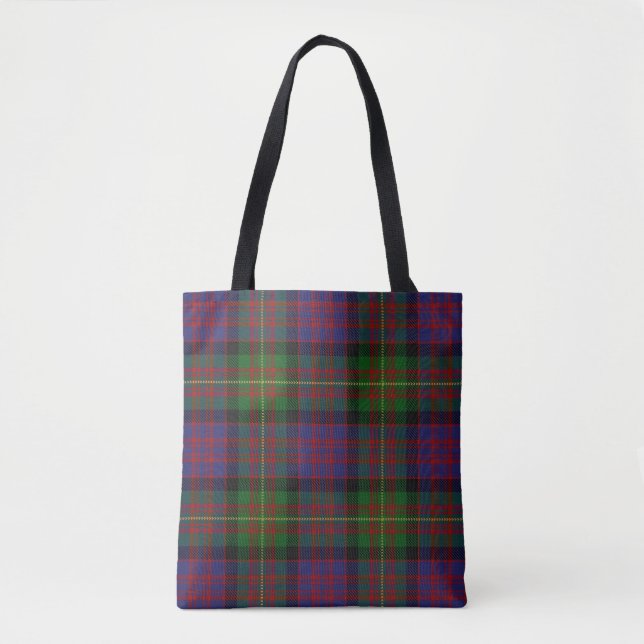 Scottish Clan Carnegie Tartan Plaid Tote Bag (Front)