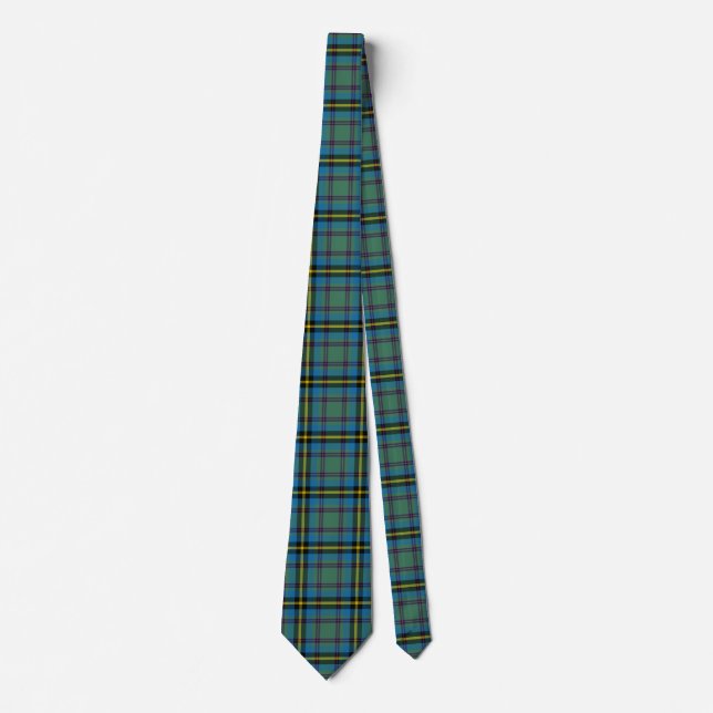 Scottish Clan Carrick Hunting Tartan Plaid Neck Tie (Front)