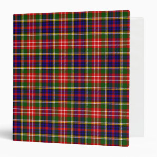 Scottish Clan Christie Tartan Plaid 3 Ring Binder