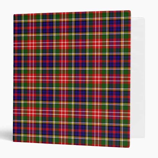Scottish Clan Christie Tartan Plaid 3 Ring Binder (Front/Inside)