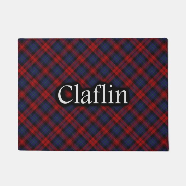 Scottish Clan Claflin MacLachlan Tartan Doormat (Front)