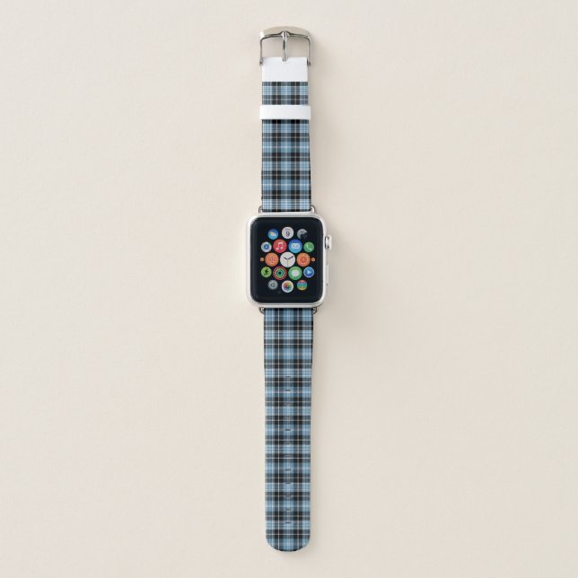 Scottish Clan Clark Tartan Plaid Apple Watch Band (Front)