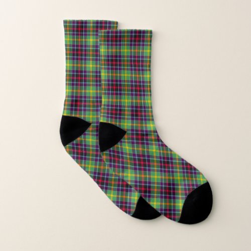 Scottish Clan Clephane Tartan Plaid Socks