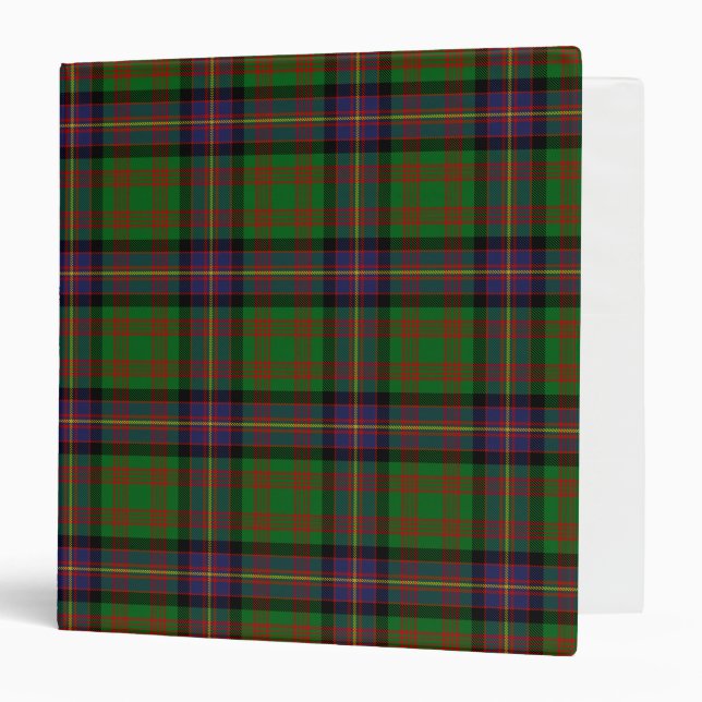 Scottish Clan Cochrane Tartan Plaid 3 Ring Binder (Front/Inside)