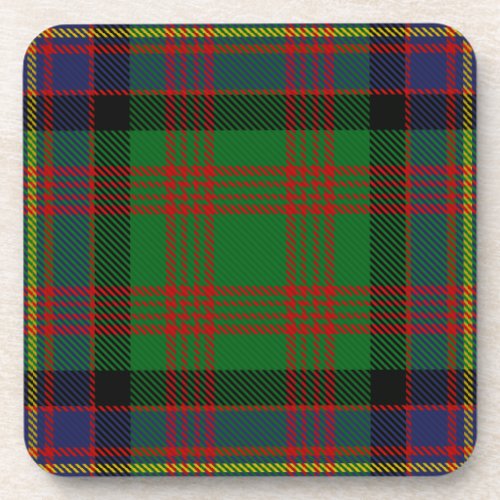 Scottish Clan Cochrane Tartan Plaid Beverage Coaster