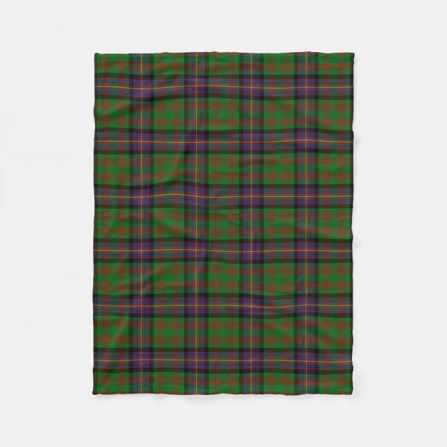 Scottish Clan Cochrane Tartan Plaid Fleece Blanket (Front)