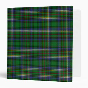Scottish Clan Cockburn Tartan Plaid 3 Ring Binder