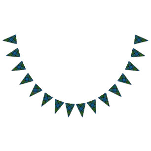 Scottish Clan Colquhoun Tartan Bunting Flags