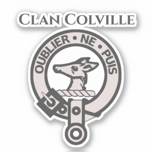 Scottish Clan Colville Crest Badge Sticker