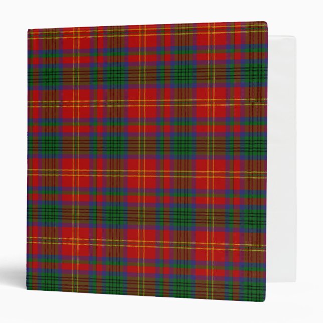 Scottish Clan Connolly Dress Tartan Plaid 3 Ring Binder (Front/Inside)
