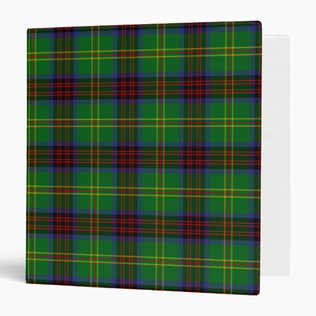 Scottish Clan Connolly Hunting Tartan Plaid 3 Ring Binder (Front/Inside)