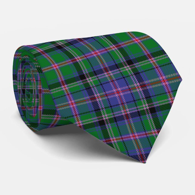 Scottish Clan Cooper Tartan Plaid Neck Tie (Rolled)