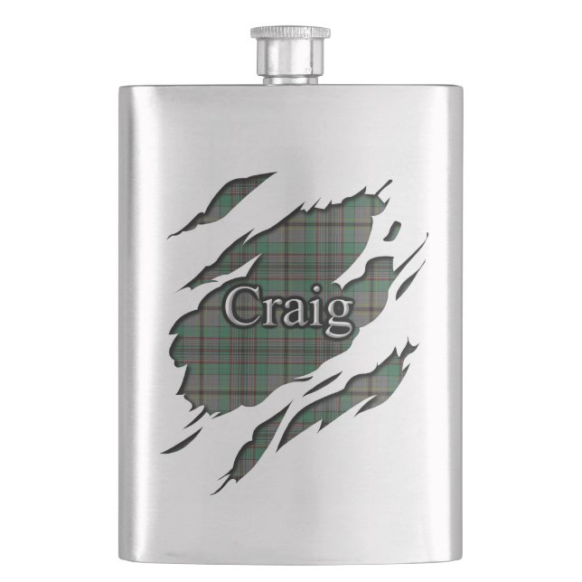 Scottish Clan Craig Tartan Flask (Front)
