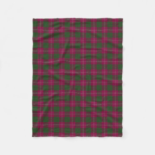 Scottish Clan Crawford Classic Tartan Fleece Blanket
