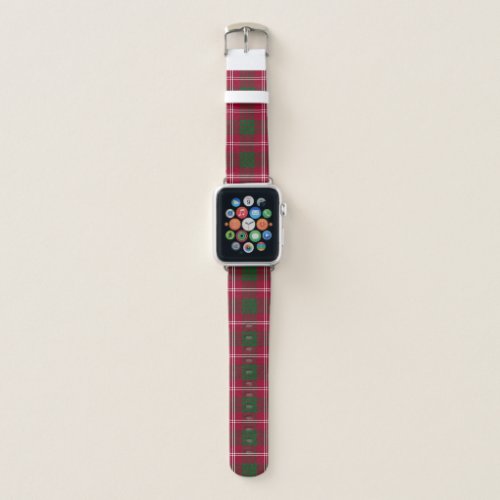 Scottish Clan Crawford Tartan Plaid Apple Watch Band