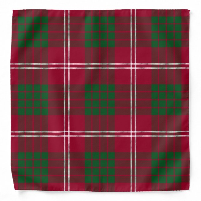 Scottish Clan Crawford Tartan Plaid Bandana (Front)
