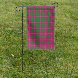Scottish Clan Crawford Tartan Plaid Garden Flag