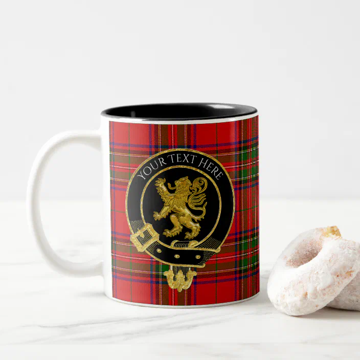 Clan Buchanan Scottish Tartan White Ceramic Mug 