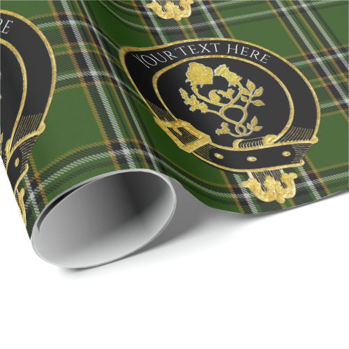 Scottish Clan Crest Rose Thistle Wrapping Paper